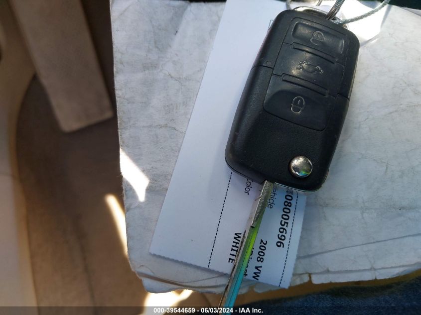 2008 Volkswagen Eos Lux VIN: WVWFA71F48V043631 Lot: 39544659