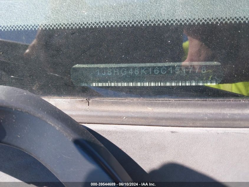 2006 Jeep Commander VIN: 1J8HG48K16C151778 Lot: 39544689