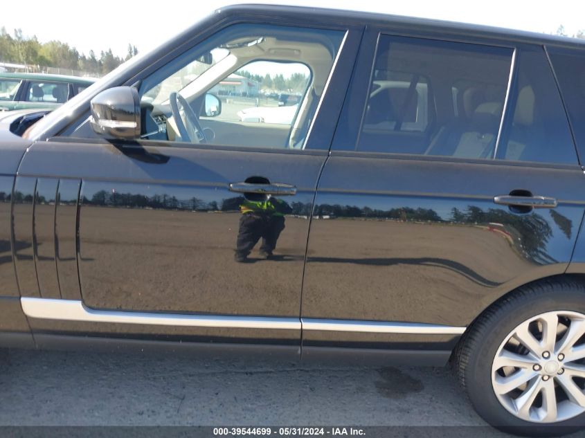 2016 Land Rover Range Rover Hse VIN: SALGS2VF9GA278880 Lot: 39544699