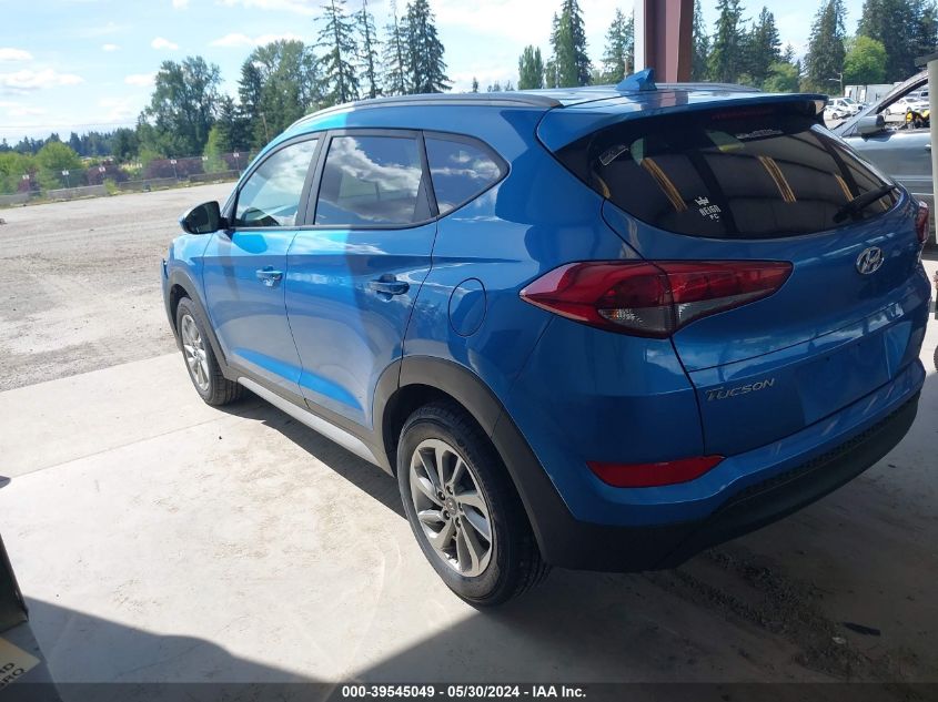 2018 Hyundai Tucson Sel VIN: KM8J3CA49JU704010 Lot: 39545049