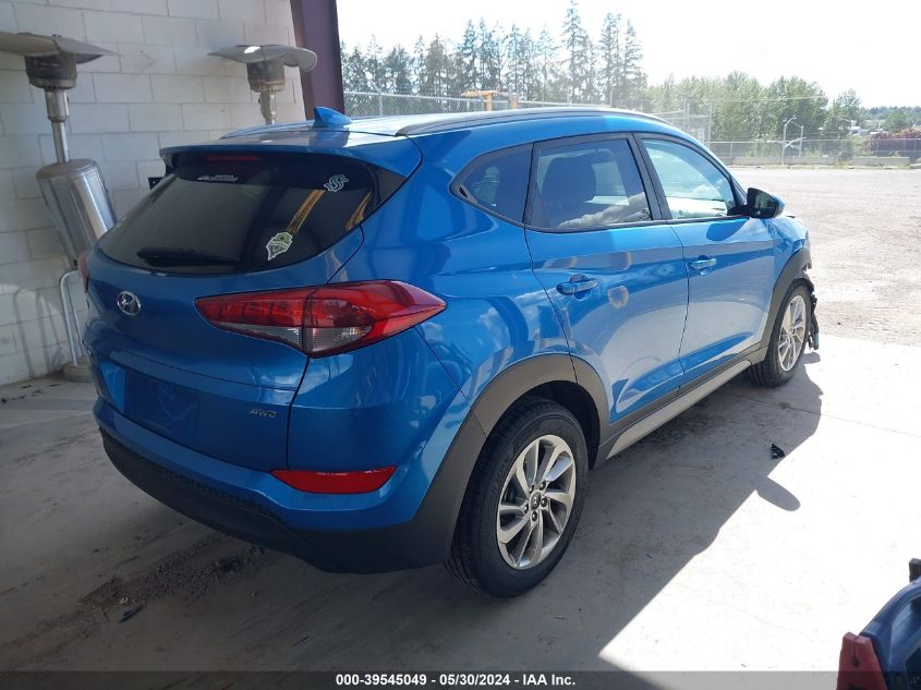 2018 Hyundai Tucson Sel VIN: KM8J3CA49JU704010 Lot: 39545049