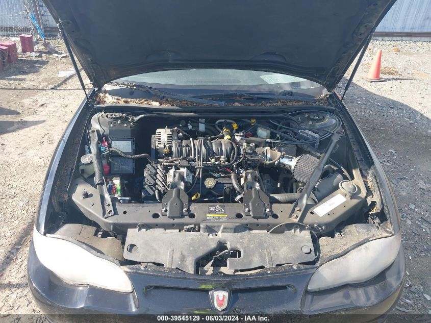 2002 Chevrolet Monte Carlo Ss VIN: 2G1WX15K629241052 Lot: 39545129