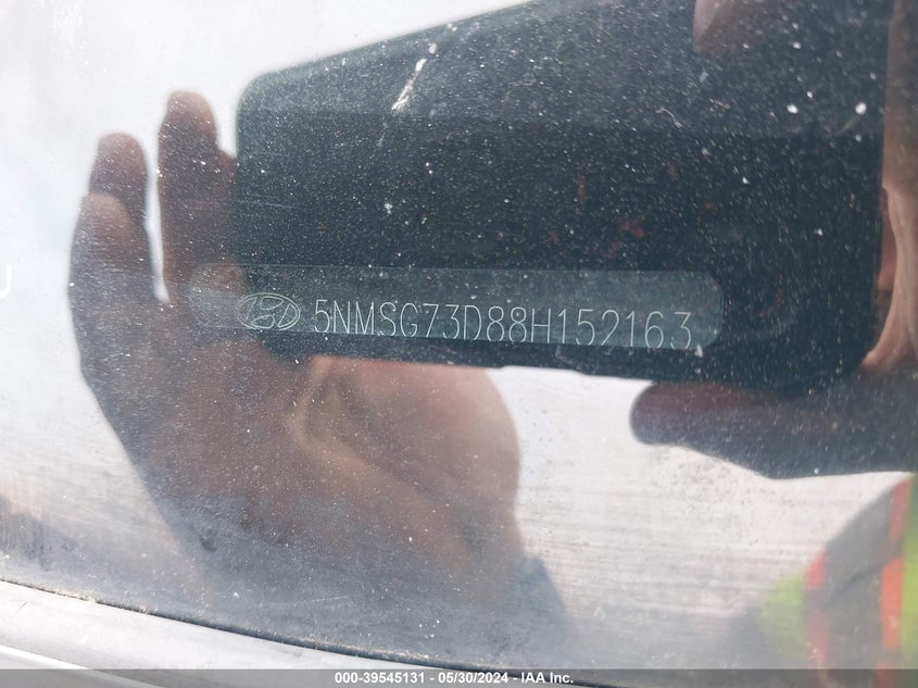 2008 Hyundai Santa Fe Gls VIN: 5NMSG73D88H152163 Lot: 39545131