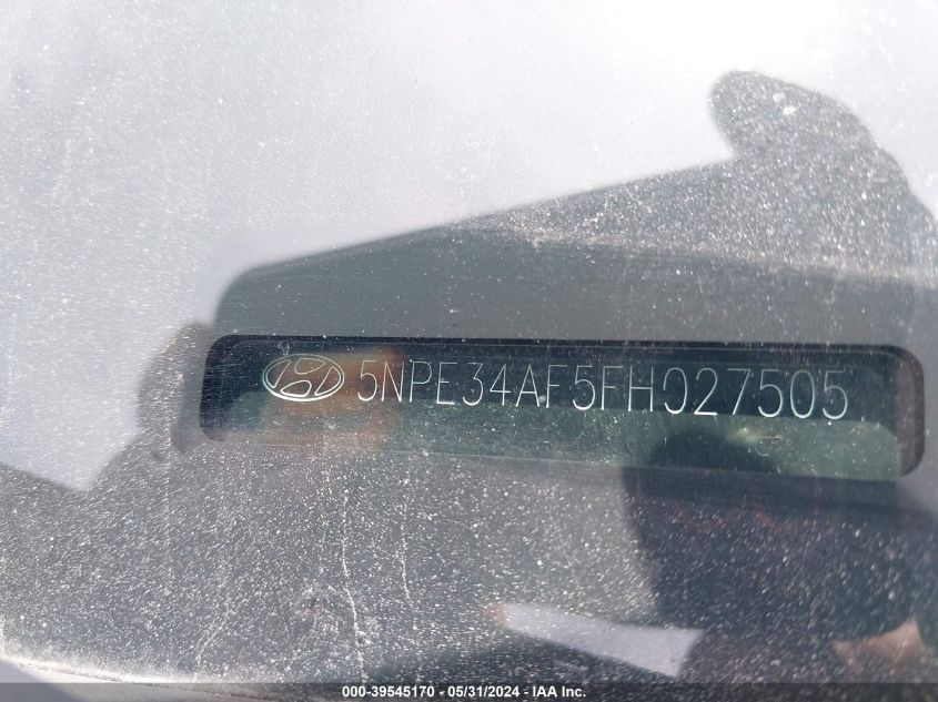 2015 Hyundai Sonata Sport VIN: 5NPE34AF5FH027505 Lot: 39545170