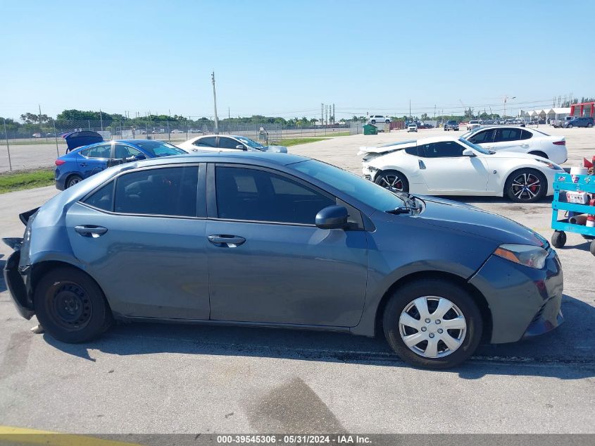 2014 Toyota Corolla L/Le/Le Pls/Prm/S/S Pls VIN: 2T1BURHE2EC209576 Lot: 39545306