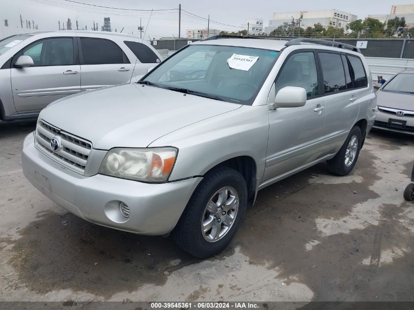 2007 Toyota Highlander V6 VIN: JTEGP21A070148426 Lot: 39545361