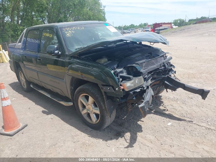 2002 Chevrolet Avalanche 1500 VIN: 3GNEK13T62G149921 Lot: 39545401