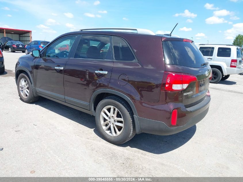 2014 Kia Sorento Lx V6 VIN: 5XYKT4A76EG537654 Lot: 39545555