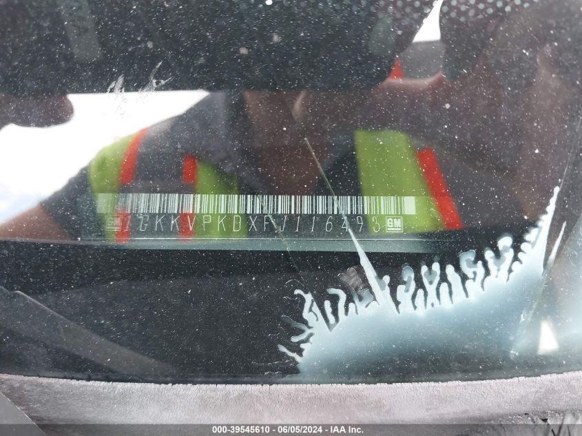 2015 GMC Acadia Sle-2 VIN: 1GKKVPKDXFJ116493 Lot: 39545610