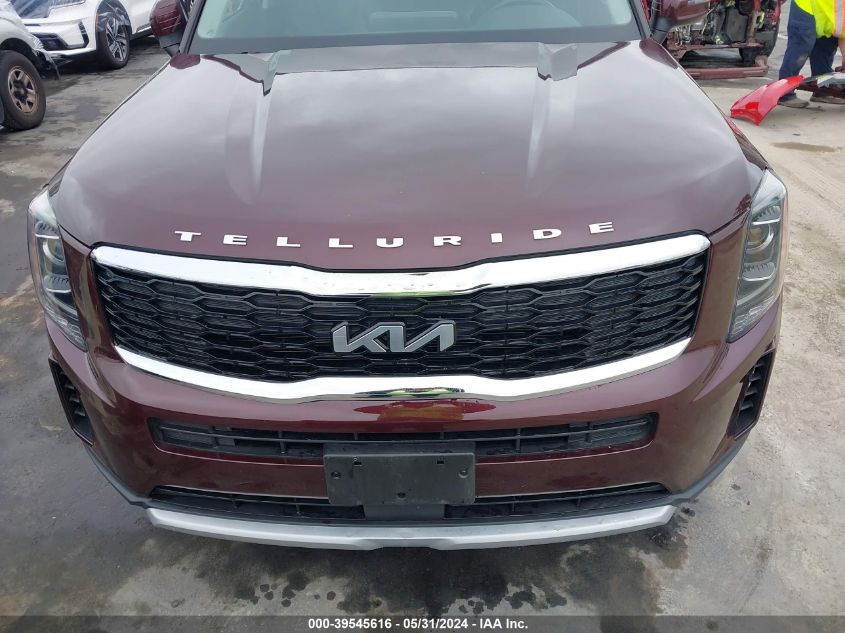 2022 Kia Telluride Lx VIN: 5XYP2DHC2NG218800 Lot: 39545616