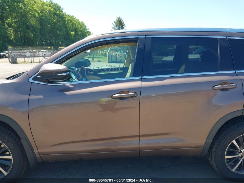 2018 Toyota Highlander Xle VIN: 5TDJZRFH6JS829049 Lot: 39545701