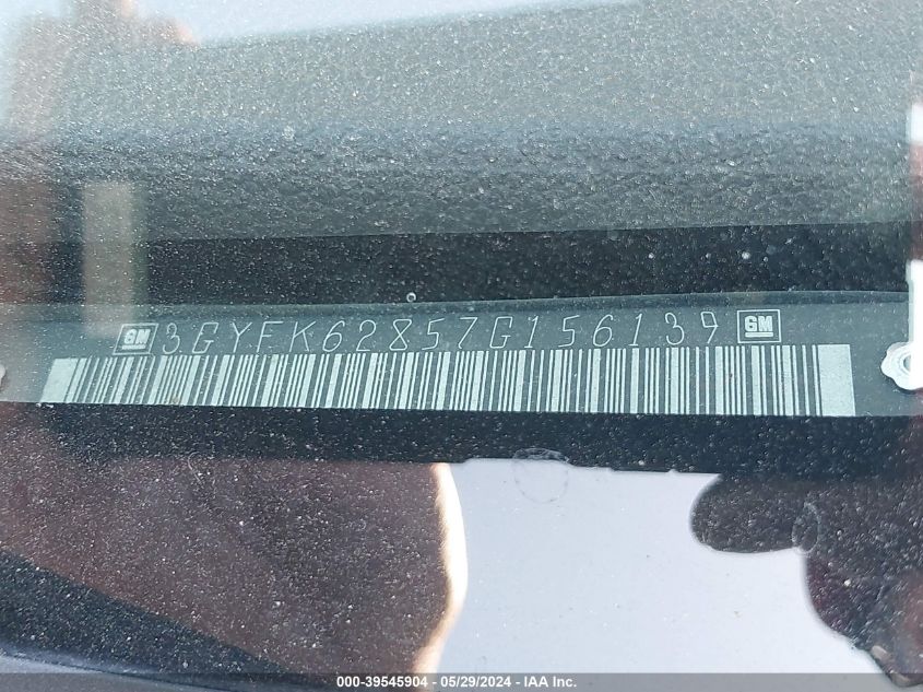 2007 Cadillac Escalade Ext Standard VIN: 3GYFK62857G156139 Lot: 39545904