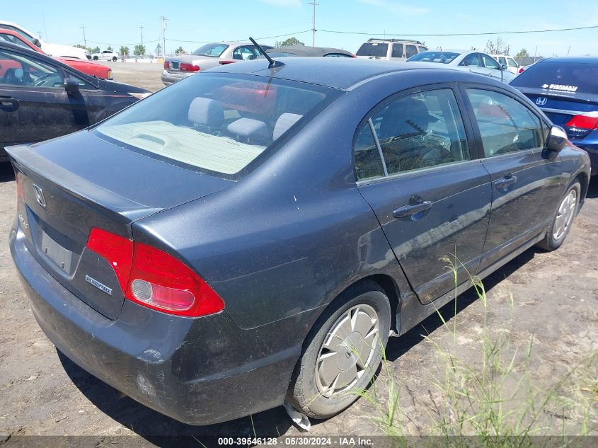 2008 Honda Civic Hybrid Hybrid VIN: JHMFA36288S031528 Lot: 39546128