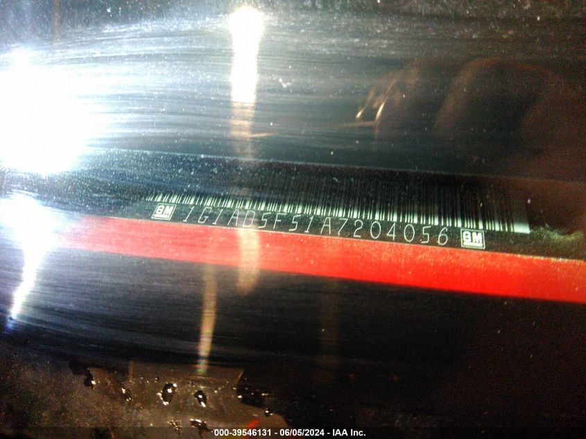 2010 Chevrolet Cobalt Lt VIN: 1G1AD5F51A7204056 Lot: 39546131