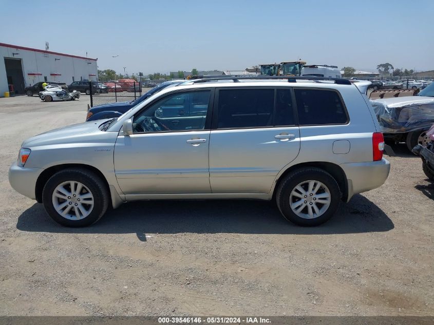 2006 Toyota Highlander Hybrid Limited V6 VIN: JTEEW21A660017008 Lot: 39546146