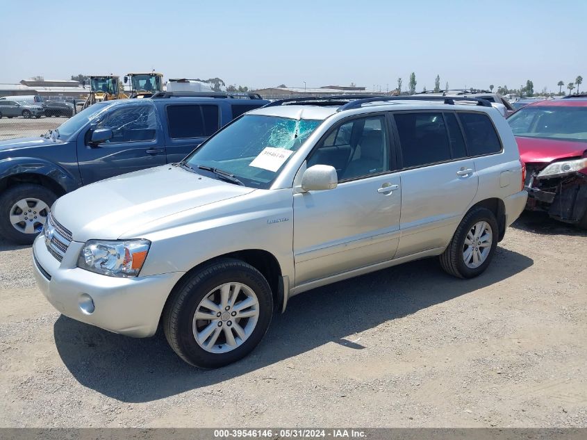 2006 Toyota Highlander Hybrid Limited V6 VIN: JTEEW21A660017008 Lot: 39546146