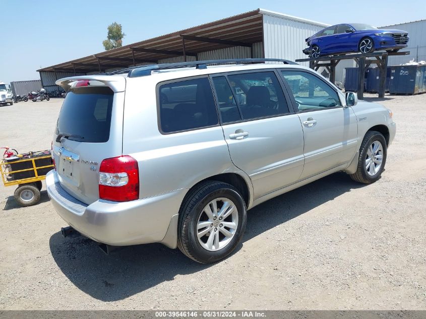 2006 Toyota Highlander Hybrid Limited V6 VIN: JTEEW21A660017008 Lot: 39546146