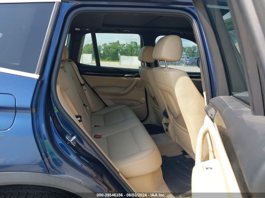 2013 BMW X3 xDrive28I VIN: 5UXWX9C56D0D04118 Lot: 39546356