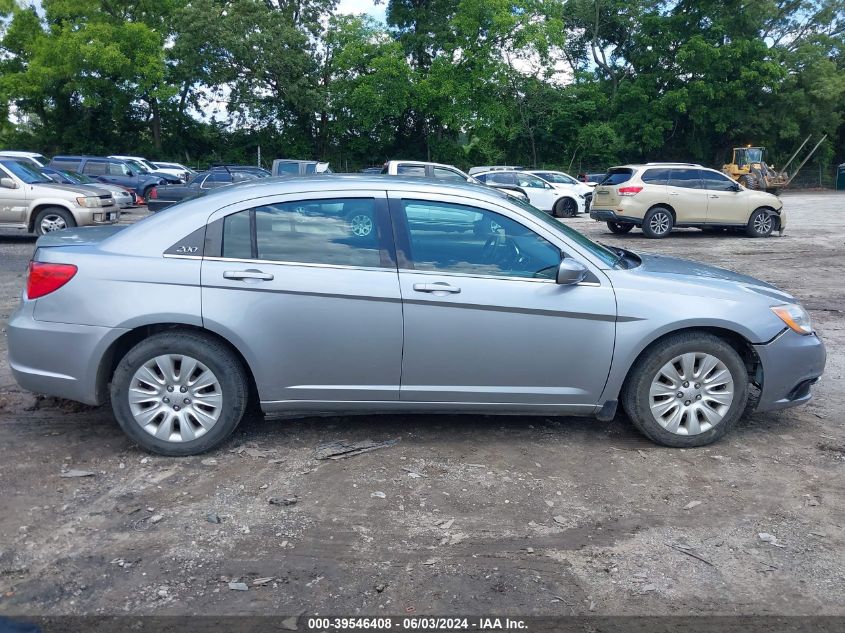 2013 Chrysler 200 Lx VIN: 1C3CCBAG2DN729190 Lot: 39546408