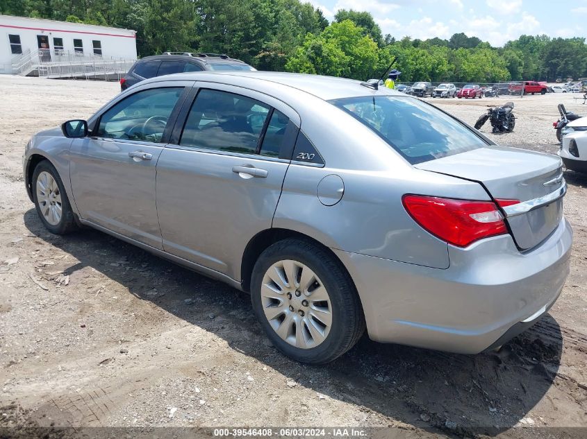 2013 Chrysler 200 Lx VIN: 1C3CCBAG2DN729190 Lot: 39546408