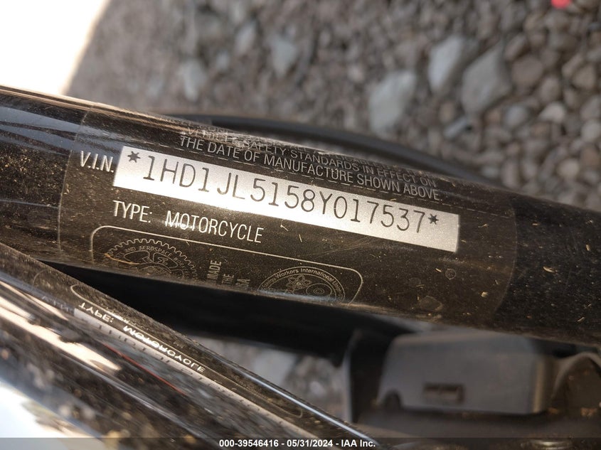 2008 HARLEY-DAVIDSON FXSTC 1HD1JL5158Y017537