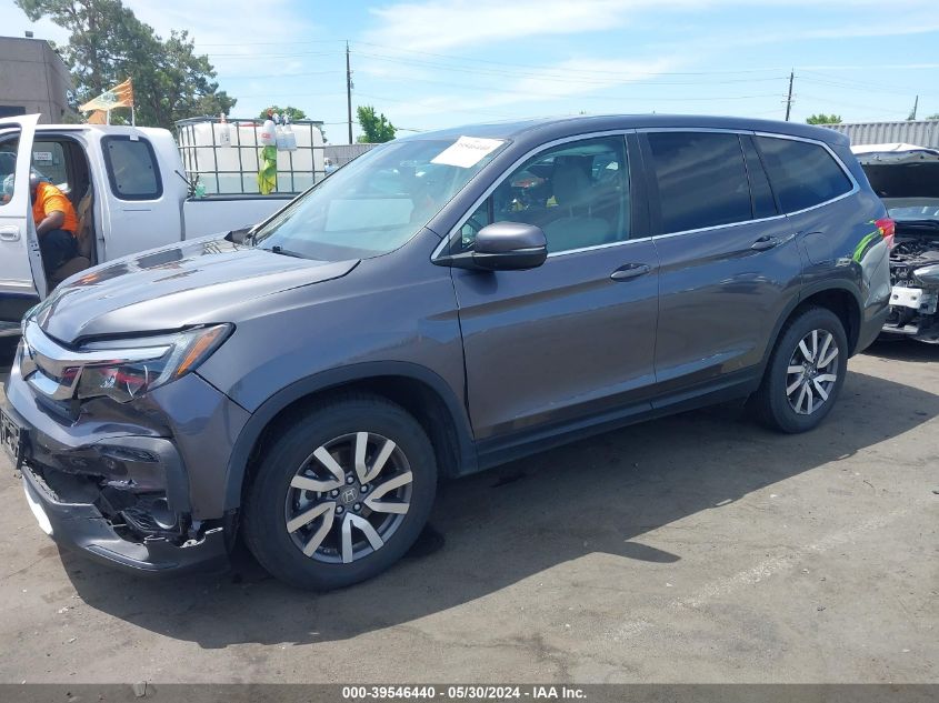 2019 Honda Pilot Ex-L VIN: 5FNYF6H58KB070242 Lot: 39546440