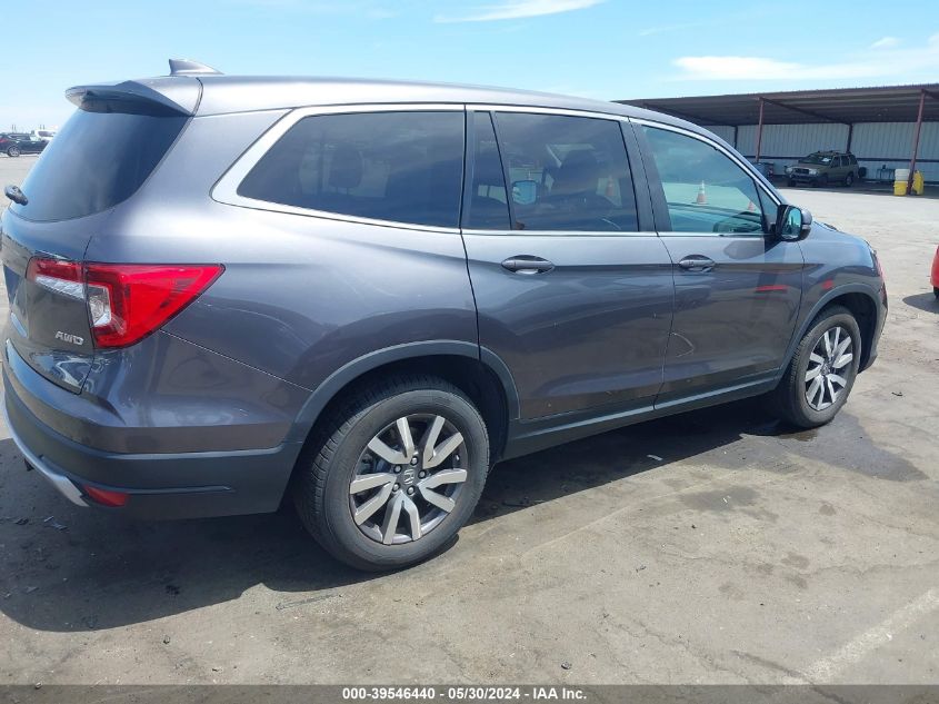 2019 Honda Pilot Ex-L VIN: 5FNYF6H58KB070242 Lot: 39546440