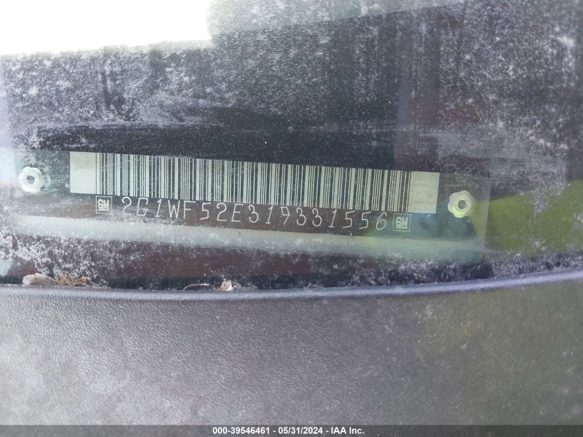 2001 Chevrolet Impala VIN: 2G1WF52E319331556 Lot: 39546461