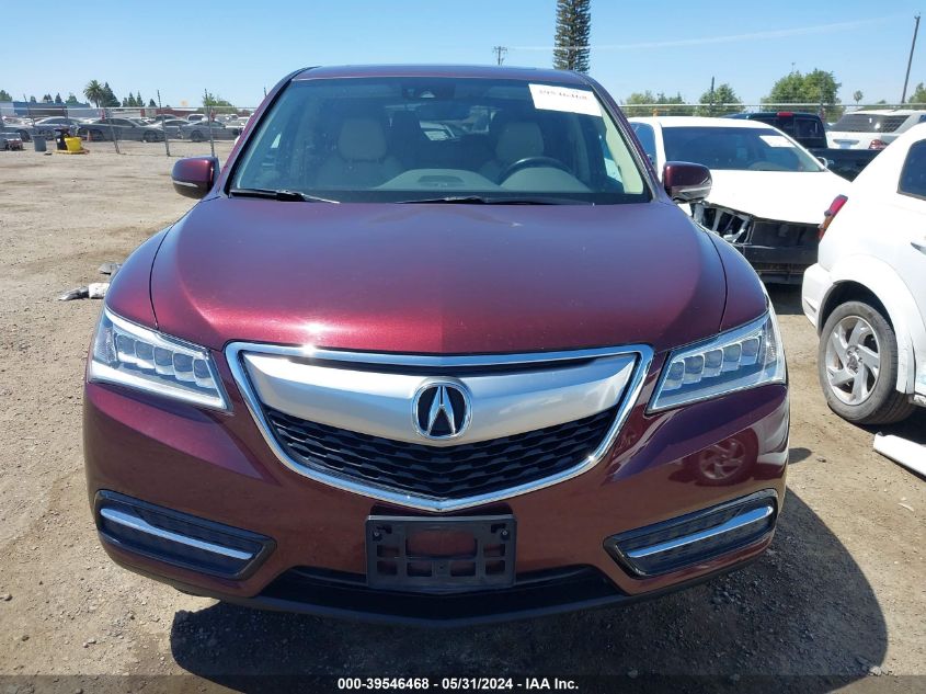 2016 Acura Mdx Technology Acurawatch Plus Packages/Technology Package VIN: 5FRYD4H43GB012983 Lot: 39546468