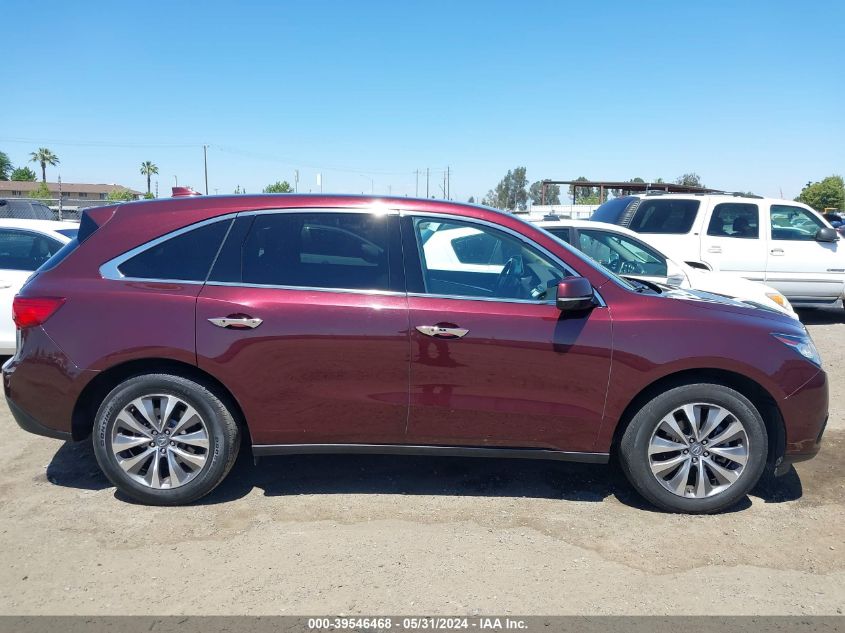 2016 Acura Mdx Technology Acurawatch Plus Packages/Technology Package VIN: 5FRYD4H43GB012983 Lot: 39546468