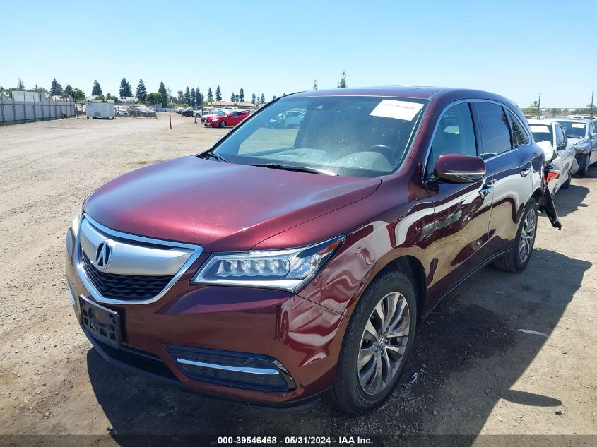 2016 Acura Mdx Technology Acurawatch Plus Packages/Technology Package VIN: 5FRYD4H43GB012983 Lot: 39546468