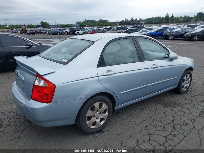 2006 Kia Spectra Ex/Lx/Sx VIN: KNAFE122965260261 Lot: 39546555