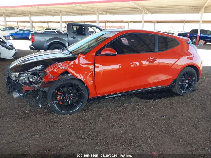 2020 Hyundai Veloster Turbo R-Spec VIN: KMHTH6AB6LU022585 Lot: 39546605