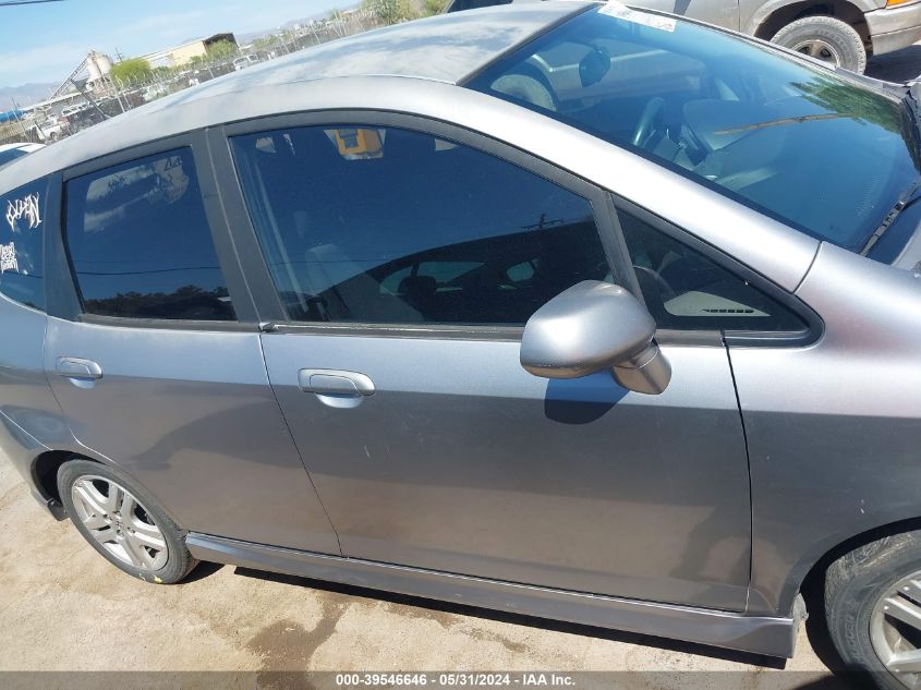 2007 Honda Fit Sport VIN: JHMGD38667S043316 Lot: 39546646