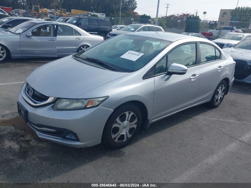 2014 Honda Civic Hybrid VIN: 19XFB4F25EE201296 Lot: 39546648