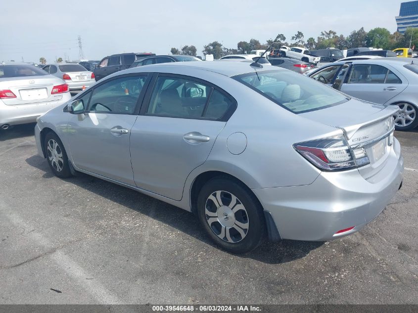 2014 Honda Civic Hybrid VIN: 19XFB4F25EE201296 Lot: 39546648