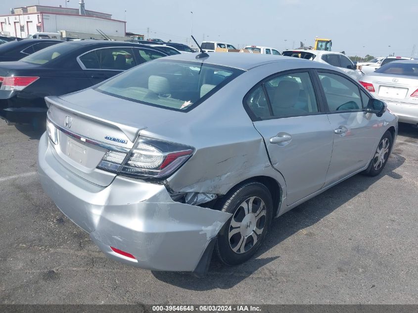 2014 Honda Civic Hybrid VIN: 19XFB4F25EE201296 Lot: 39546648