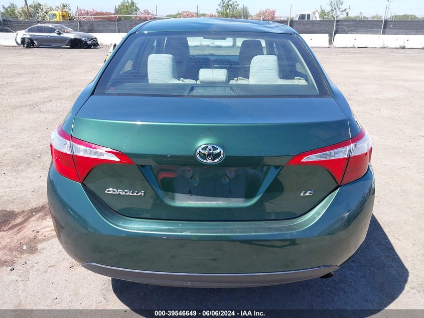 2016 Toyota Corolla Le VIN: 2T1BURHE2GC645024 Lot: 39546649
