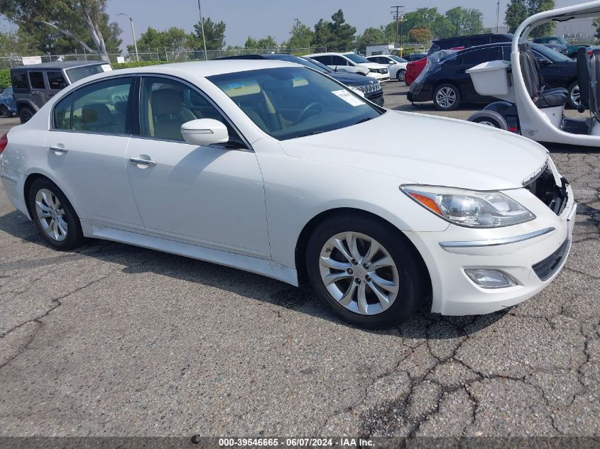 2013 Hyundai Genesis 3.8 VIN: KMHGC4DD3DU245752 Lot: 39546665