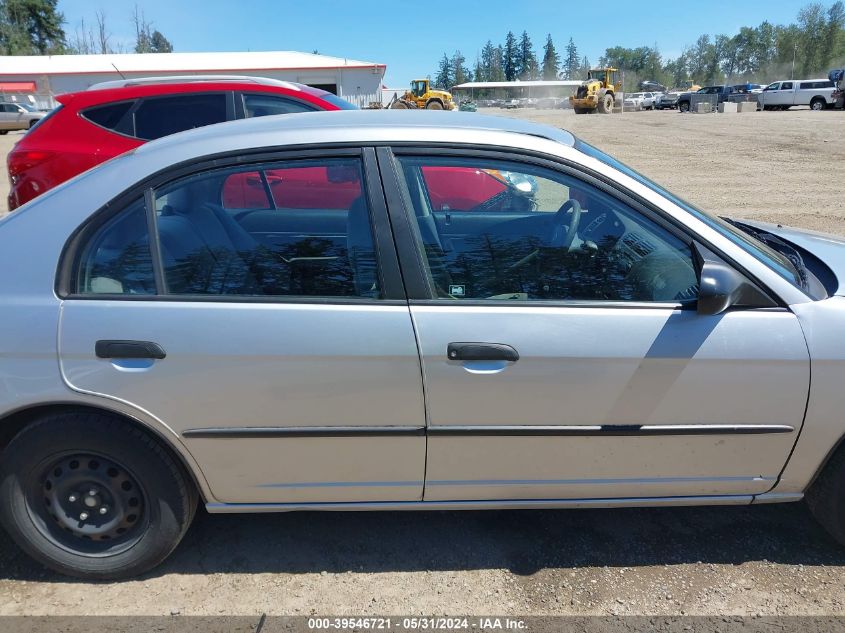 2004 Honda Civic Dx Vp VIN: 2HGES16374H611220 Lot: 39546721