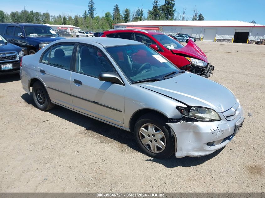 2004 Honda Civic Dx Vp VIN: 2HGES16374H611220 Lot: 39546721