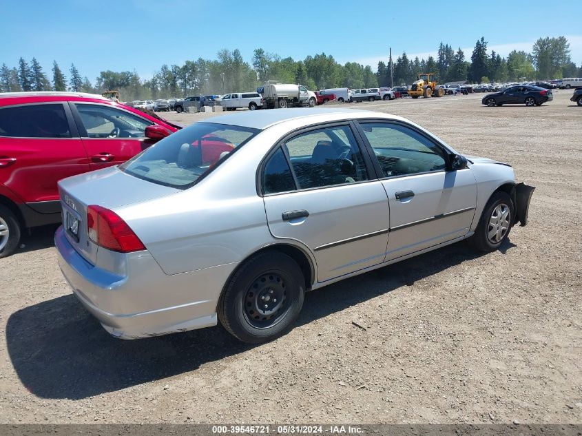 2004 Honda Civic Dx Vp VIN: 2HGES16374H611220 Lot: 39546721