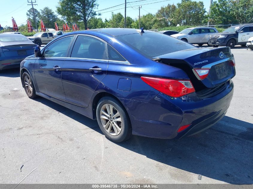 2014 Hyundai Sonata Gls VIN: 5NPEB4AC2EH875493 Lot: 39546735