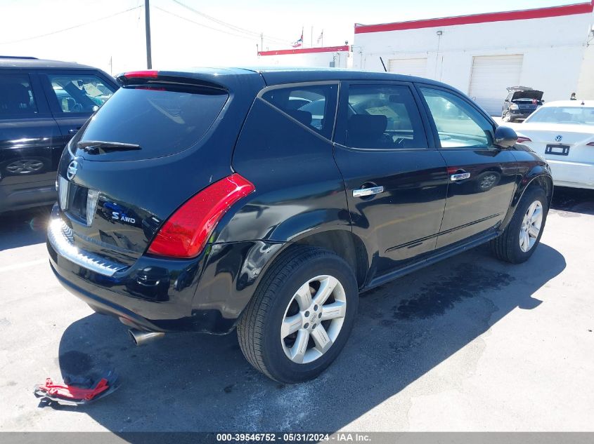 2006 Nissan Murano Sl/Se/S VIN: JN8AZ08W46W501163 Lot: 39546752