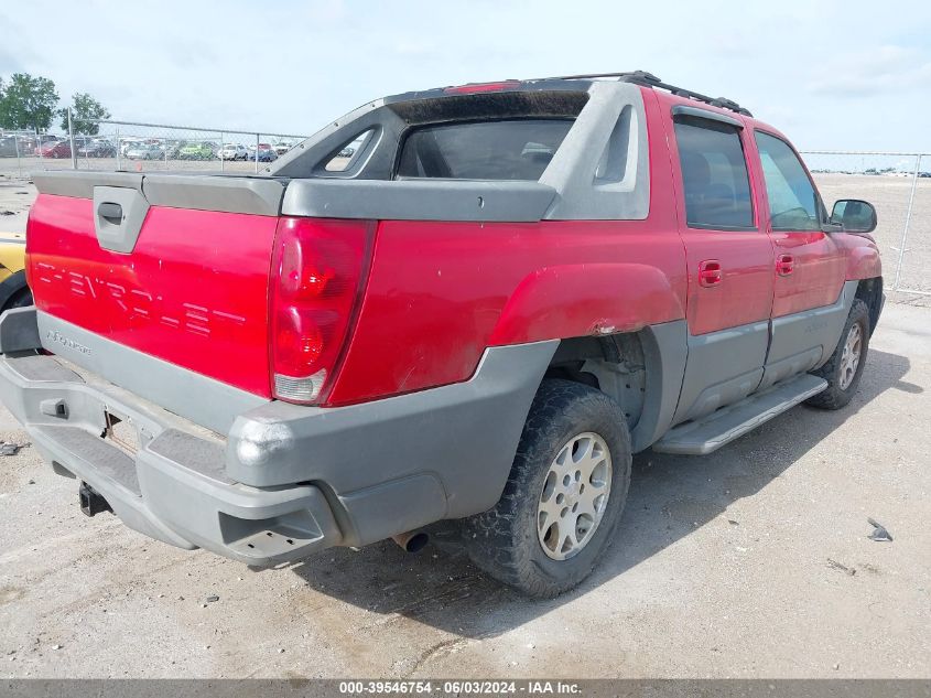 2002 Chevrolet Avalanche K1500 VIN: 3GNEK13T52G142409 Lot: 39546754