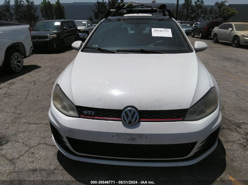 2015 Volkswagen Golf Gti 2.0T Se 4-Door VIN: 3VW5T7AU9FM002209 Lot: 39546771