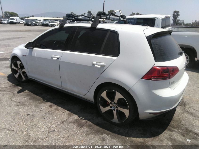 2015 Volkswagen Golf Gti 2.0T Se 4-Door VIN: 3VW5T7AU9FM002209 Lot: 39546771