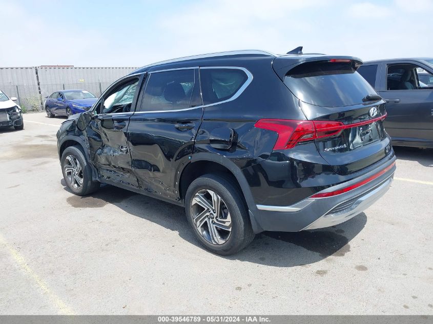 2022 Hyundai Santa Fe Sel VIN: 5NMS2DAJXNH438047 Lot: 39546789