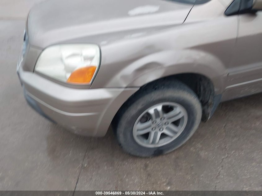 2004 Honda Pilot Ex-L VIN: 2HKYF186X4H620444 Lot: 39546869