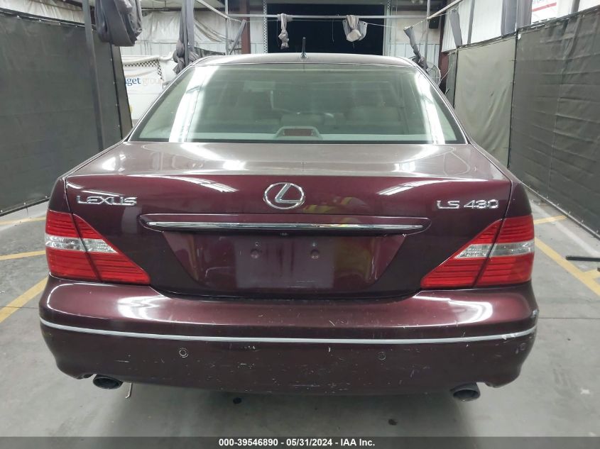 2004 Lexus Ls 430 VIN: JTHBN36F540133476 Lot: 39546890